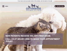 Tablet Screenshot of cottonwoodvet.com
